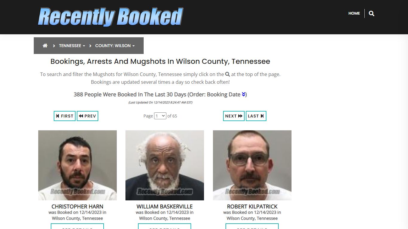 Bookings, Arrests and Mugshots in Wilson County, Tennessee