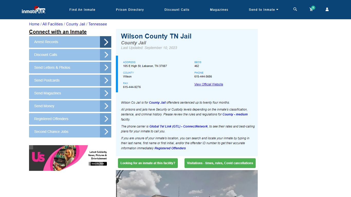 Wilson County TN Jail - Inmate Locator - Lebanon, TN